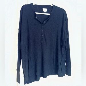 Aerie flowy long sleeve Henley top